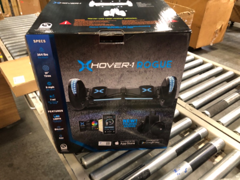 Photo 1 of Hover-1 Rogue Electric Folding Hoverboard | 9MPH Top Speed, 7 Mile Range, 5HR Full-Charge, Built-in Bluetooth Speaker, Rider Modes: Beginner to Expert Black