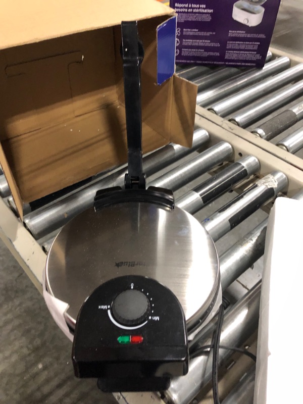 Photo 3 of 10inch Roti Maker by StarBlue with FREE Roti Warmer - The automatic Stainless Steel Non-Stick Electric machine to make Indian style Chapati, Tortilla, Roti AC 110V 50/60Hz 1200W SB-SW2093