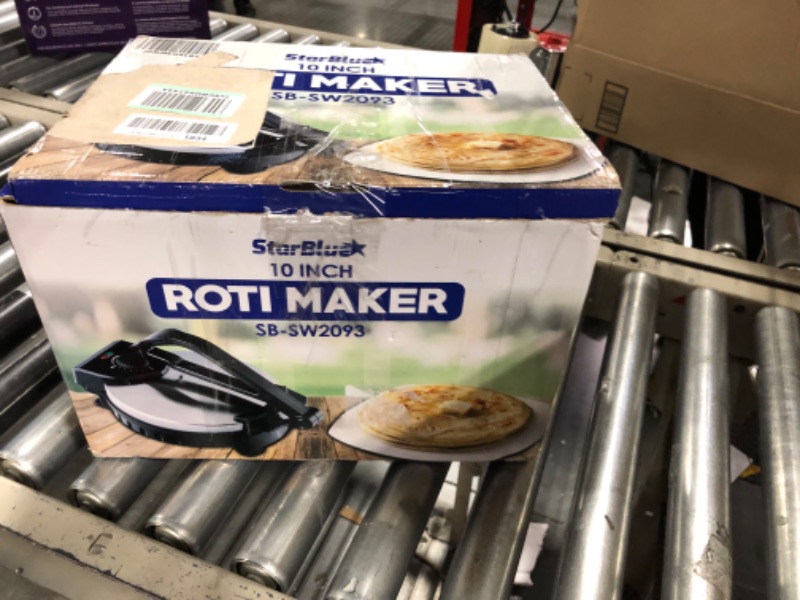 Photo 2 of 10inch Roti Maker by StarBlue with FREE Roti Warmer - The automatic Stainless Steel Non-Stick Electric machine to make Indian style Chapati, Tortilla, Roti AC 110V 50/60Hz 1200W SB-SW2093