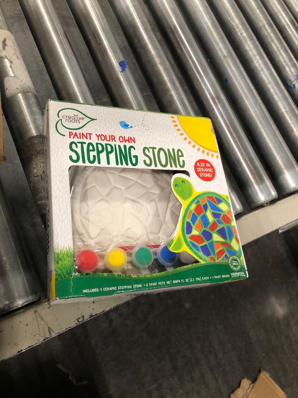 Photo 1 of Creative Roots 92849 Paint Your Own Turtle Stepping Stone by Horizon Group Usa, 6 Paint Pots and Brush included, Assorted