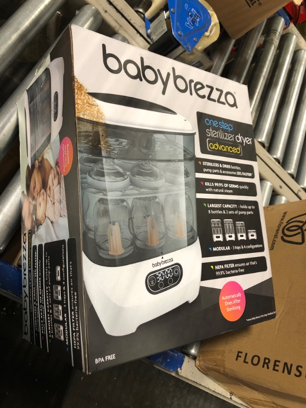 Photo 2 of Baby Brezza Baby Bottle Sterilizer and Dryer Advanced – Electric Steam Sterilization Machine – Universal Sterilizing for All Bottles: Plastic + Glass + Pacifiers + Breast Pump Parts - HEPA Filtration