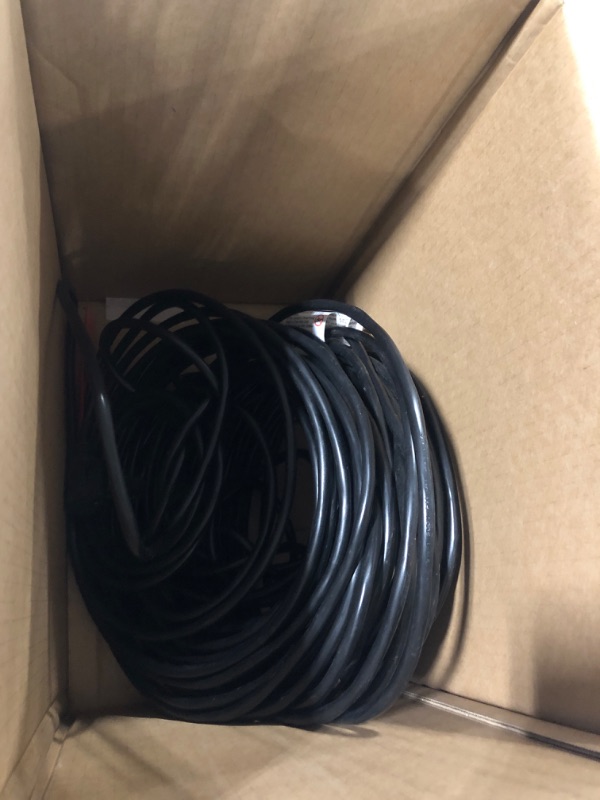 Photo 2 of BBOUNDER 100 FT Outdoor Extension Cord Waterproof, Black 16/3 SJTW Heavy Duty 10A 1250W, Flexible 100% Copper 3 Prong Cords for Lawn, Garage, ETL Listed