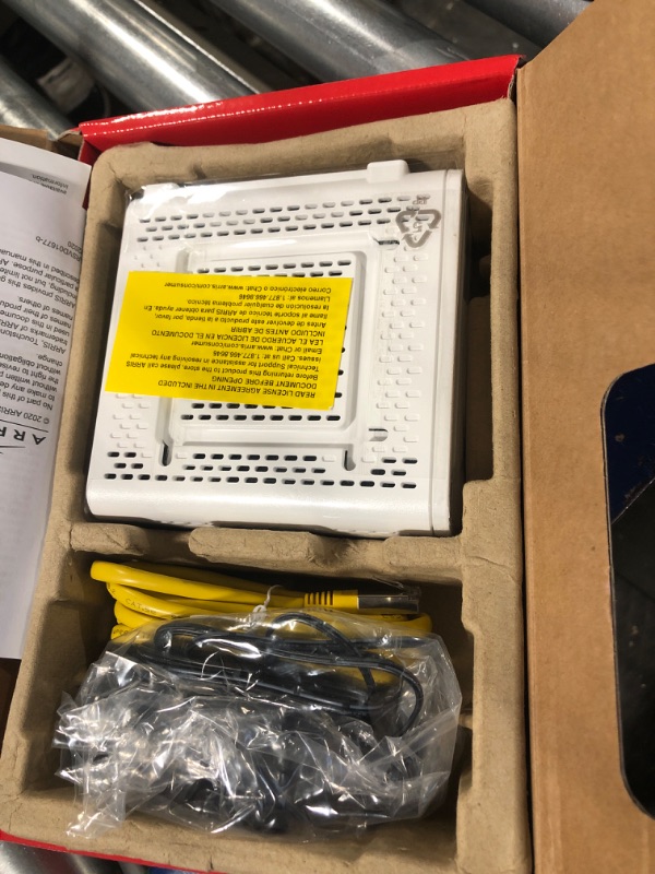 Photo 2 of ARRIS Surfboard | SB8200 DOCSIS 3.1 Modem (1 Gbps Max Internet Speeds) & W130 mAX Plus Mesh AX7800 WiFi 6 AX Router System Bundle (WiFi Coverage 6,000 sq ft) | Mesh with Your Cable Internet DOCSIS 3.1 Modem + AX7800 Mesh System