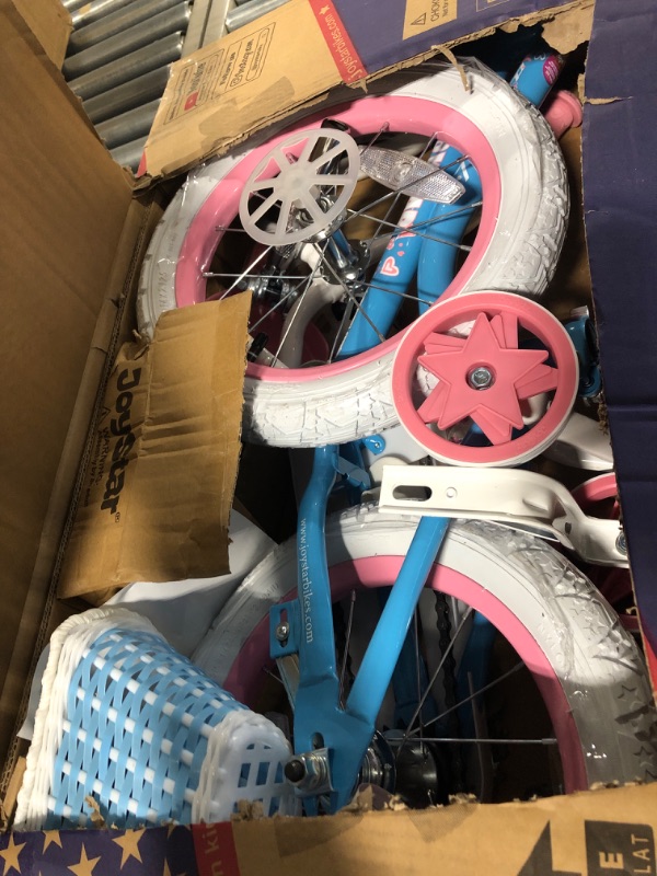 Photo 2 of ***FOR PARTS ONLY***

JOYSTAR Angel Girls Bike for Toddlers and Kids Ages 2-9 Years Old, 12 14 16 18 Inch Kids Bike with Training Wheels & Basket, 18 in Girl Bicycle with Handbrake & Kickstand Blue 14 Inch with Training Wheels