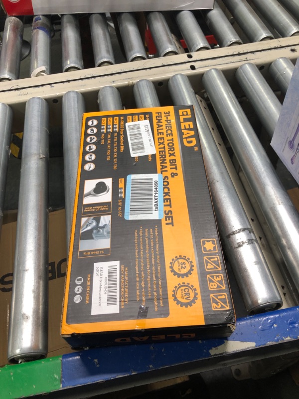 Photo 1 of 31-Piece Torx Bit Socket Set: Premium CR-V & S2 Alloy Steel, Star T8-T70 & E-Torx E4-E24, High Torque Laser Marked for Automotive Mechanic