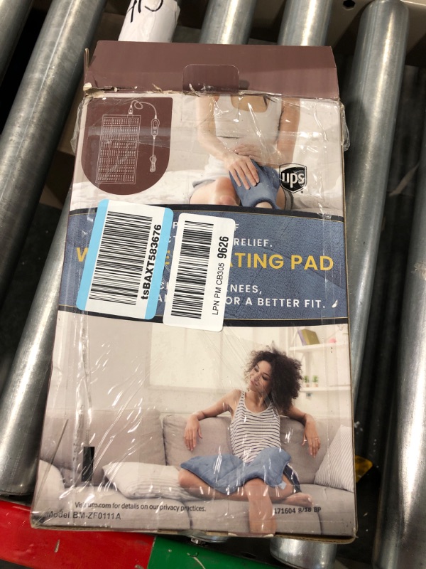 Photo 2 of *** Open Box***Weighted Heating Pad for Back Pain Relief, 2.2lb Large Electric Heating Pads for Cramps Neck Shoulder, 4 Heating Levels with Auto Shut Off, Fast Heating Dry& Moist Therapy Options Washable 12"x24" 12"x24"Grey Grey