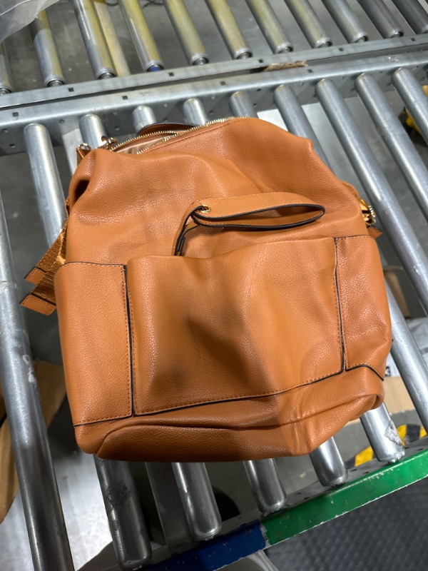 Photo 1 of Brown Small Faux Leather Backpack