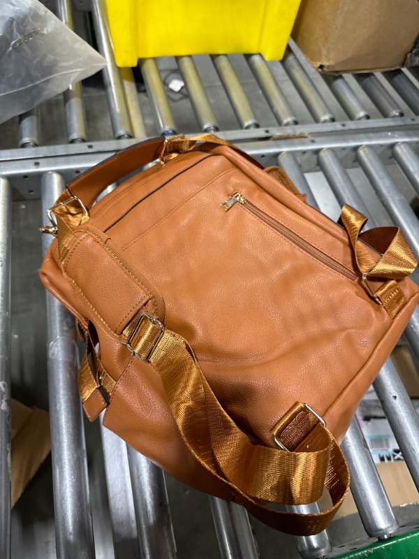 Photo 3 of Brown Small Faux Leather Backpack