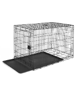 Photo 1 of Amazon Basics Foldable Metal Wire Dog Crate with Tray, Single or Double Door Styles 48“ Single Door w/ Divider Crate