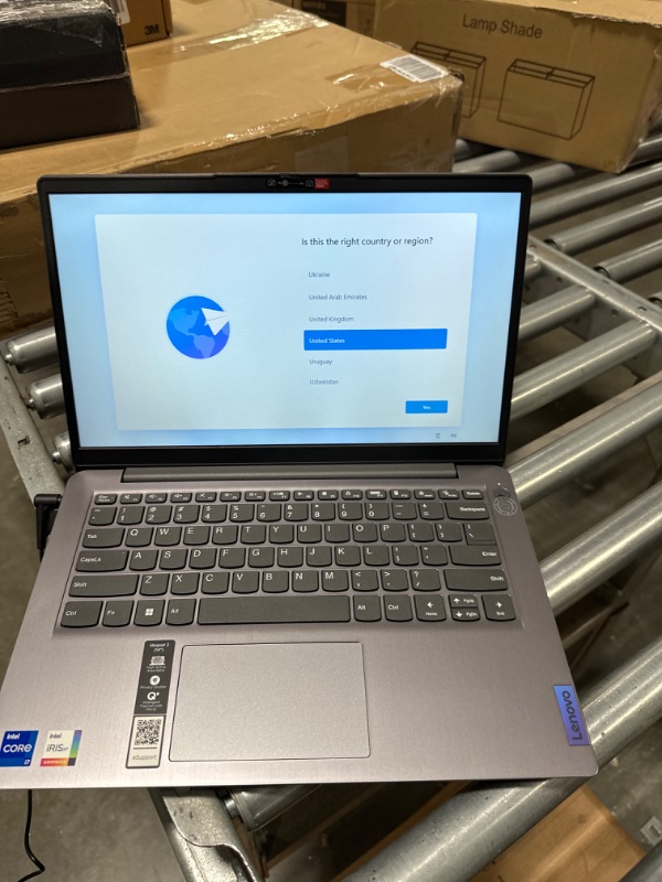 Photo 3 of Lenovo IdeaPad 3 14" FHD Laptop Intel Core i7-1165G7 8GB RAM 512GB SSD Intel Iris X Graphics Arctic Grey - Intel Core i7-1165G7 Processor - 1920 x 1080 Full HD Resolution - Intel Iris X Graphics