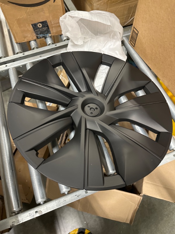 Photo 1 of Cwsk Tesla Model Y Wheel Cover Hubcaps for 19 Inch Model Y Wheel Accessories Gemini Style 2020-2023 Model Y Cover Replacement Gemini Style 4PCS
