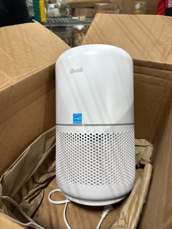 Photo 4 of **Missing bottom cover to hold filter in place ** LEVOIT Air Purifier for Home Allergies Pets Hair in Bedroom, H13 True HEPA Filter, 24db Filtration System Cleaner Odor Eliminators, Ozone Free, Remove 99.97% Dust Smoke Mold Pollen, Core 300, White Cream W