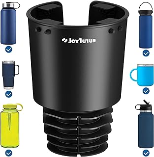 Photo 3 of JOYTUTUS Cup Holder Expander for Car, Stable Car Cup Holder Expander for YETI, Hydro Flask, Nalgene, Large Car Cup Holders Hold 18-40 oz Bottles and Mugs, Car Cup Holder Adapter Fits Most Cup Holder 1pcs black