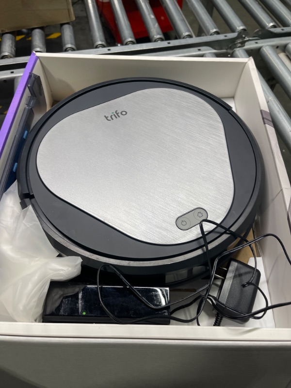 Photo 3 of ***** FOR PARTS STOPS RANDOMLY*** Trifo Emma Robot Vacuum Cleaner Wi-Fi Connected, Alexa/Google Assistant Voice Control, 4000Pa Strong Suction, Schedule Cleaning Self-Charging Smart Robotic Vacuums for Pet Hair/Carpet/Hard Floor (8D)