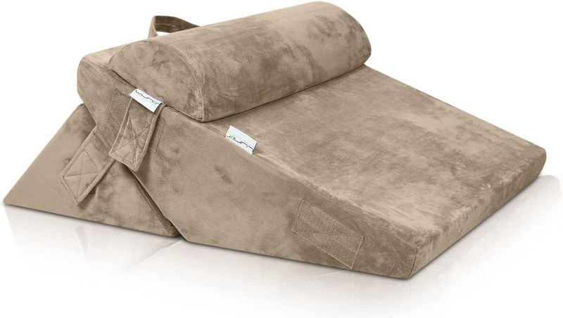 Photo 1 of 
Lunix Replacement Cover for LX6 3pcs Wedge Pillow Set, Foam not Included - Brown Plush
