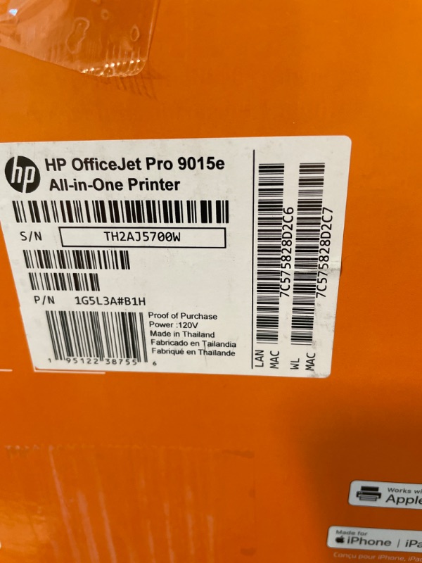 Photo 3 of HP OfficeJet Pro 9015e Wireless Color All-in-One Printer with bonus 6 months Instant ink with HP+ (1G5L3A),Gray