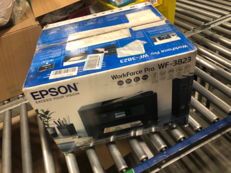 Photo 1 of Epson Workforce Pro WF-3823 Wireless All-in-One Printer with Auto 2-Sided Printing, 35-Page ADF, 250-Sheet Paper Tray and 2.7" Color Touchscreen, Black