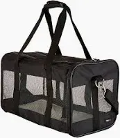 Photo 1 of Amazon Basics Soft-Sided Mesh Pet Travel Carrier, Large (20 x 10 x 11 Inches)