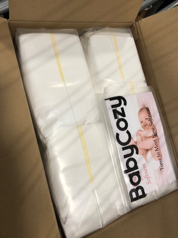 Photo 3 of Babycozy Boucy Soft Newborn Diapers for Sensitive Skin, Hypoallergenic Disposable Diapers, Plain White Diapers Without Chlorine, Soft Diapers for Baby&Infant&Preemie, Size 1(8-14lb) 148 Count Size 1 (148 Count)