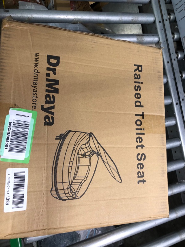 Photo 1 of Dr. Maya Raised Toilet Seat for Seniors. Elevated Toilet Seat - 4 Inch Raised Toilet Seat with Lid for Seniors, Elderly, Handicapped, Adults - No Tools Required