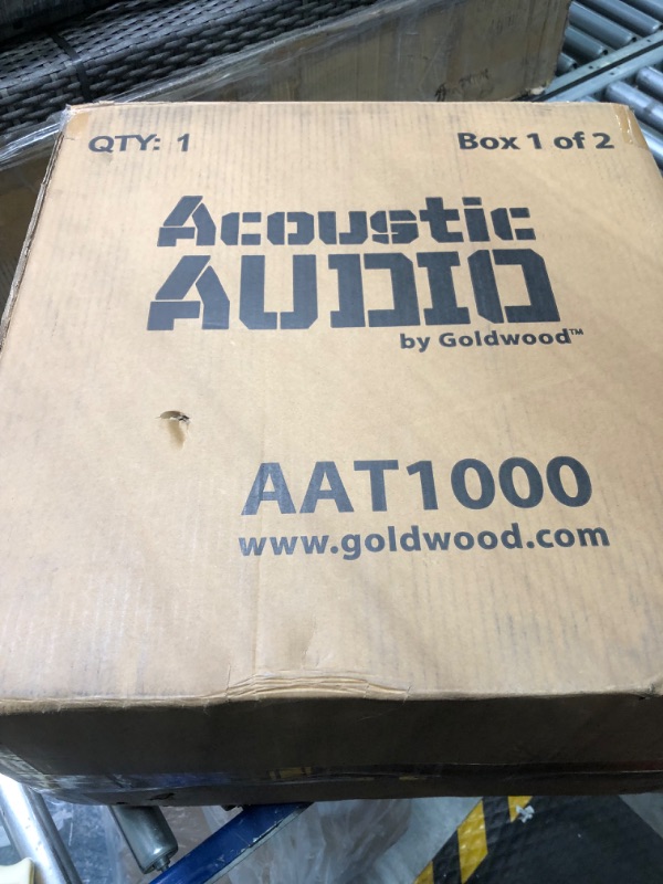 Photo 1 of Acoustic Audio AAT1000 Tower 5.1 Home Theater Speaker System with 8 Powered Sub
BOX 1OF 2