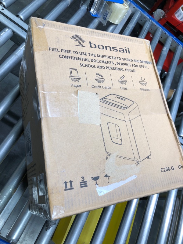 Photo 2 of Bonsaii 8 Sheet High Security Micro Cut Paper Shredder with 4 Gallon Pullout Basket, Credit Cards/Mail/Staples/Clips Shredder for Home Office Use (C206-G) 8 Sheet-5 Mins