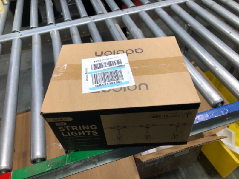 Photo 1 of addlon LED Outdoor String Lights 48FT with Edison Vintage Shatterproof Bulbs and Commercial Grade Weatherproof Strand - ETL Listed Heavy-Duty Decorative Lights for Patio Garden 48FT Black