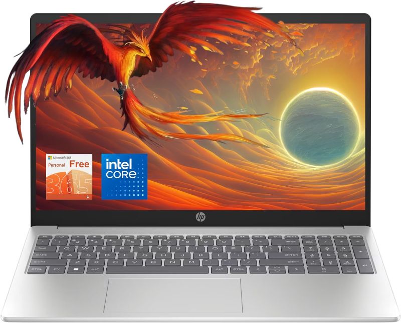 Photo 1 of hp Newest Essential 15 Laptop, 16GB RAM, 640GB(128GB SSD+512GB USB), 15.6" Anti-Glare Display, Intel Quad-Core Processor, Office 365 1-Year, Upto 11hrs Battery, Type-C, Fast Charging, Win11S, JVQ mp