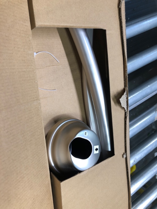 Photo 1 of Zenna Home E40S2ALBN NeverRust Rustproof Dual Mount Curved Stall Shower Rod, 32" to 40", Brushed Nickel Rustproof Tension or Permanent Mount Rod 32" - 40" stall sized Brushed Nickel