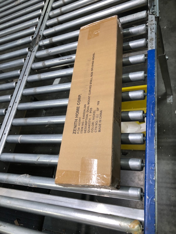 Photo 2 of Zenna Home E40S2ALBN NeverRust Rustproof Dual Mount Curved Stall Shower Rod, 32" to 40", Brushed Nickel Rustproof Tension or Permanent Mount Rod 32" - 40" stall sized Brushed Nickel