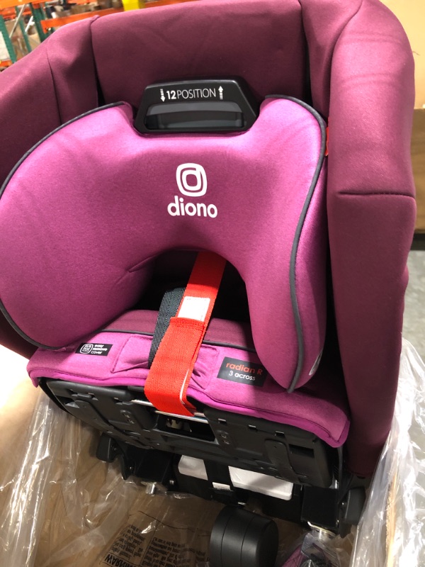 Photo 4 of Diono Radian 3R SafePlus, All-in-One Convertible Car Seat, Rear and Forward Facing, SafePlus Engineering, 10 Years 1 Car Seat, Slim Fit 3 Across, Purple Plum Radian 3R SafePlus Fits 3 Across Purple Plum