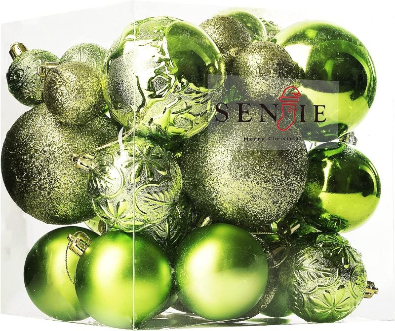Photo 1 of Christmas Ornaments for Xmas Trees,Apple Green Shatterproof Christmas Ball Ornaments