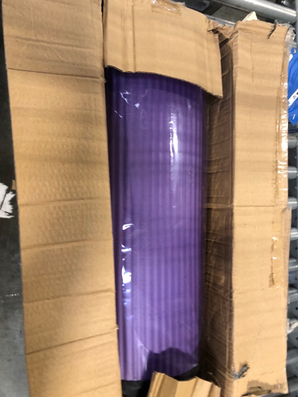 Photo 3 of BalanceFrom  All Purpose 1/2-Inch Extra Thick High Density Anti-Tear Exercise Yoga Mat and Knee Pad with Carrying Strap and Yoga Blocks Purple Yoga Mat with Knee Pad