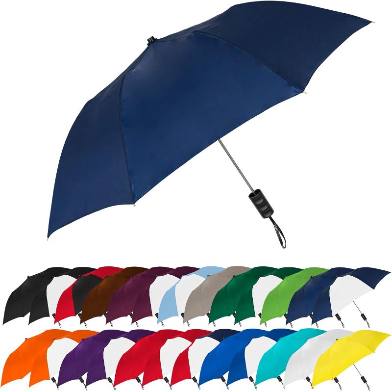 Photo 1 of 
STROMBERGBRAND UMBRELLAS Spectrum Popular Style 16" Automatic Open Umbrella Light Weight Travel Folding Umbrella for Men and Women, (Navy Blue)