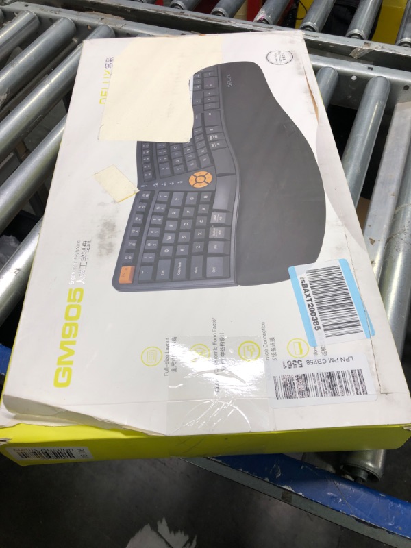 Photo 1 of DeLUX Wireless Ergonomic Keyboard, Ergo Split Keyboard with Palm Rest for Natural Typing, 2.4G and Bluetooth, Full Size and US Layout, Compatible with Windows and Mac OS (GM905-Graphite)