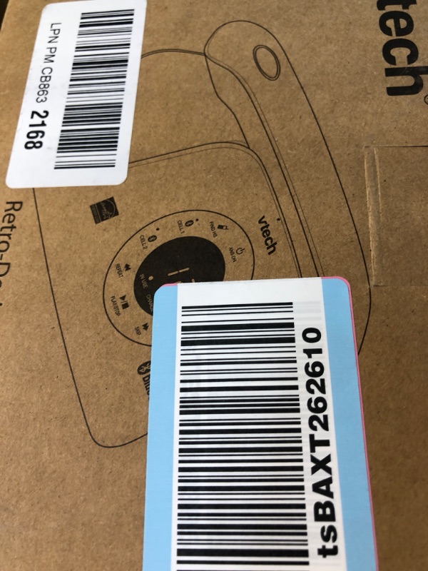 Photo 2 of VTECH VS122-16 Retro-Design DECT 6.0 Cordless Phone: Bluetooth Connect to Cell, Call Blocker, Answering System, Full-Duplex Speakerphone, Up to 1000 Phonebook Contacts & 1000 Call Block Entries
