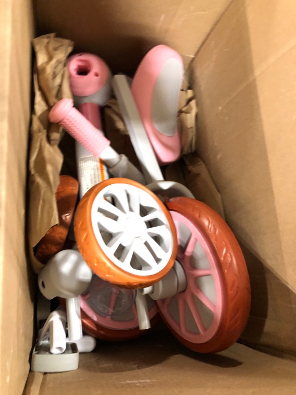 Photo 1 of 3 in 1 Kids Tricycles Gift for 2-4 Years Old Boys Girls with Detachable Pedal and Training Wheels?Baby Balance Bike Trikes Riding Toys for Toddler?Adjustable Seat? Pink