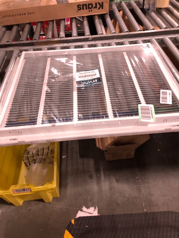 Photo 1 of 25"w X 20"h Steel Return Air Grilles - Sidewall and Ceiling - HVAC Duct Cover - White [Outer Dimensions: 26.75"w X 21.75"h]