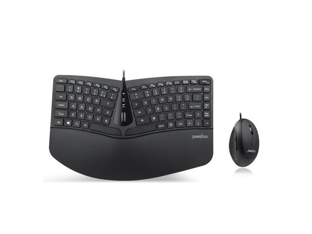 Photo 1 of Perixx PERIDUO-406 Wired USB Mini Ergonomic Set: Split Keyboard & Vertical Mouse Membrane Low Profile Keys