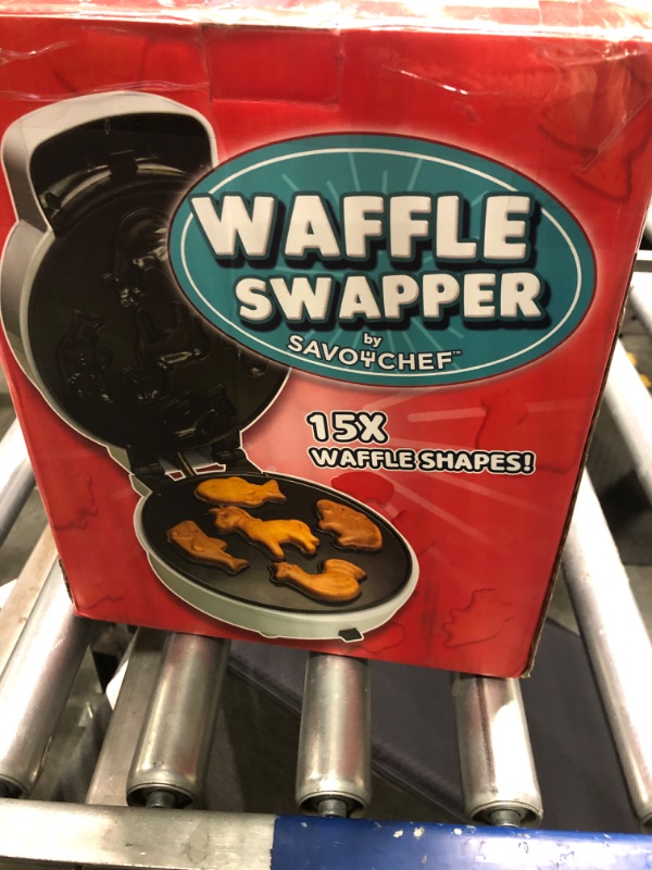 Photo 1 of 15 Mini Waffle Maker with Detachable Sets - Pancake Maker for Kids - Set Includes 5 Cars, 5 Animals, and 5 Dinosaurs - Non-stick Easy to Clean