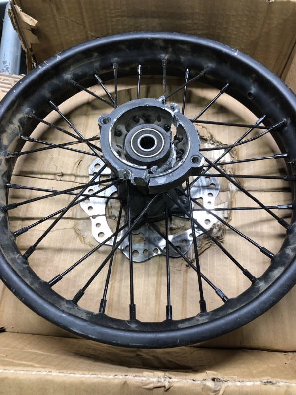 Photo 3 of MYK Rim Wheel 1.85x14 inches for tires 90/100-14, Compatible with Tao Tao DB17 and many other models like Extreme, Roketa, SunL, JetMoto, Kazuma