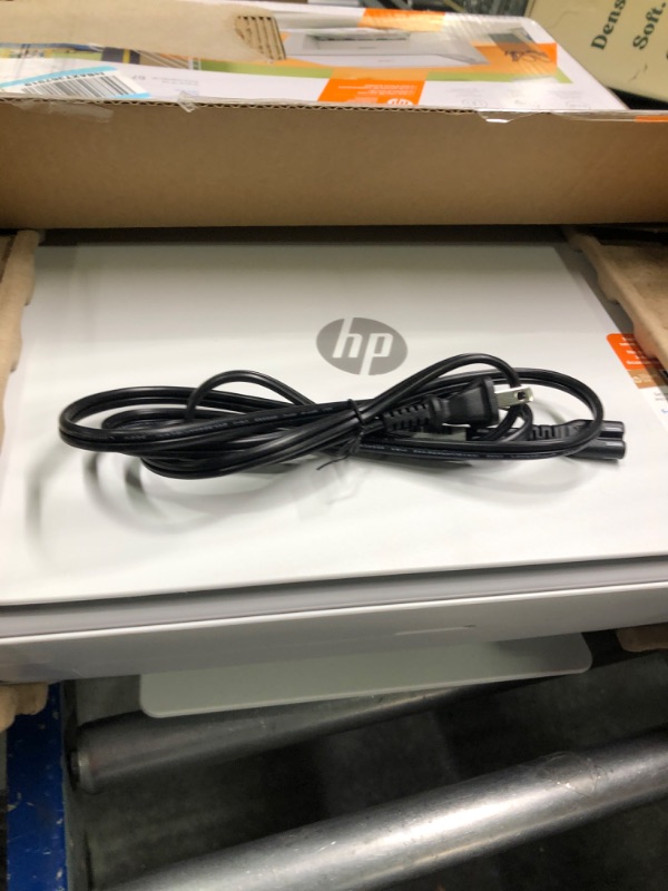 Photo 4 of HP DeskJet 2755e Wireless Color All-in-One Printer with bonus 6 months Instant Ink (26K67A), white **  MISSING USB CABLE **