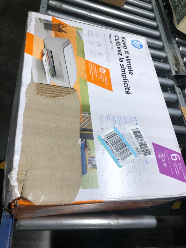 Photo 2 of HP DeskJet 2755e Wireless Color All-in-One Printer with bonus 6 months Instant Ink (26K67A), white **  MISSING USB CABLE **