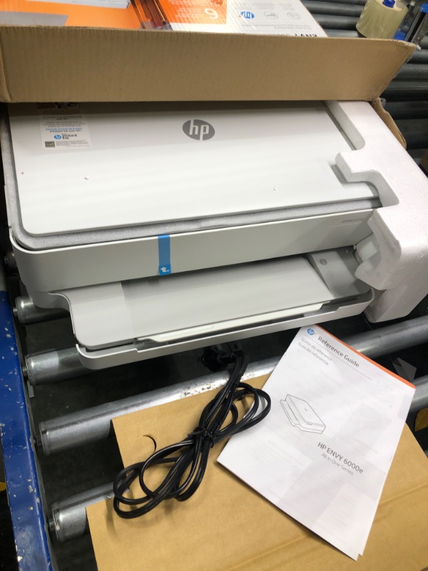 Photo 1 of HP ENVY 6055e Wireless Color Inkjet Printer, Print, scan, copy, Easy setup, Mobile printing, Best for home, Instant Ink with HP+,white New