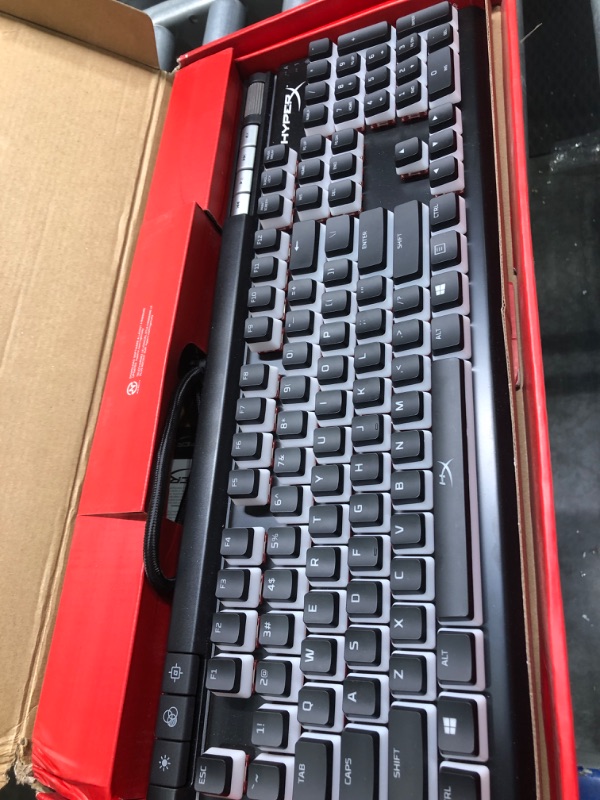 Photo 1 of HyperX Alloy Elite 2 – Mechanical Gaming Keyboard, Software-Controlled Light & Macro Customization, ABS Pudding Keycaps, Media Controls, RGB LED Backlit, HyperX Red & Pulsefire Haste – Gaming Mouse Keyboard 