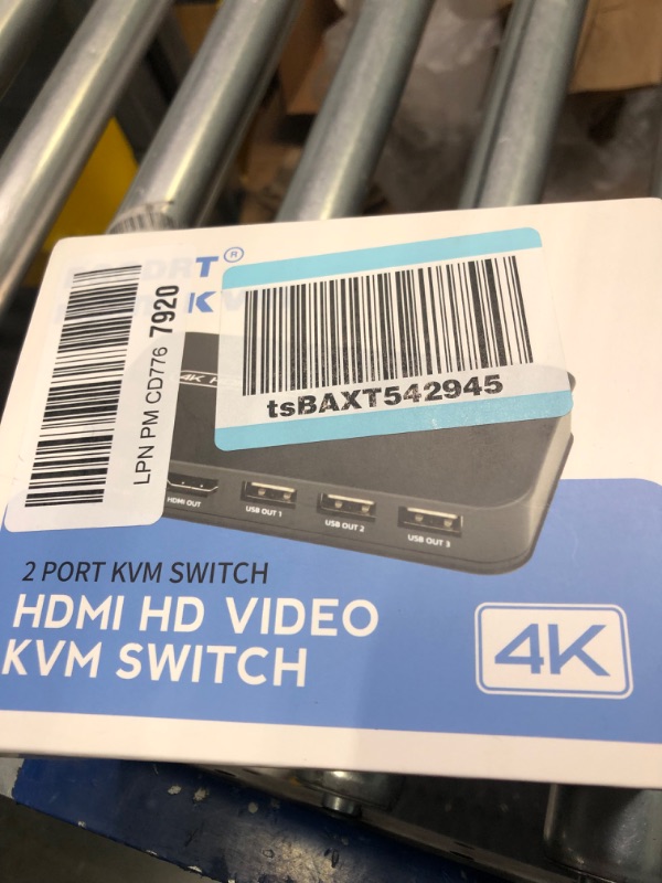 Photo 1 of DGODRT HDMI USB KVM Switch 2 Port Selector Box for 2 Computers Share Keyboard Mouse Printer and 1 HD 4K Monitor, 2 KVM Cables Included 4K@30Hz 2 Port