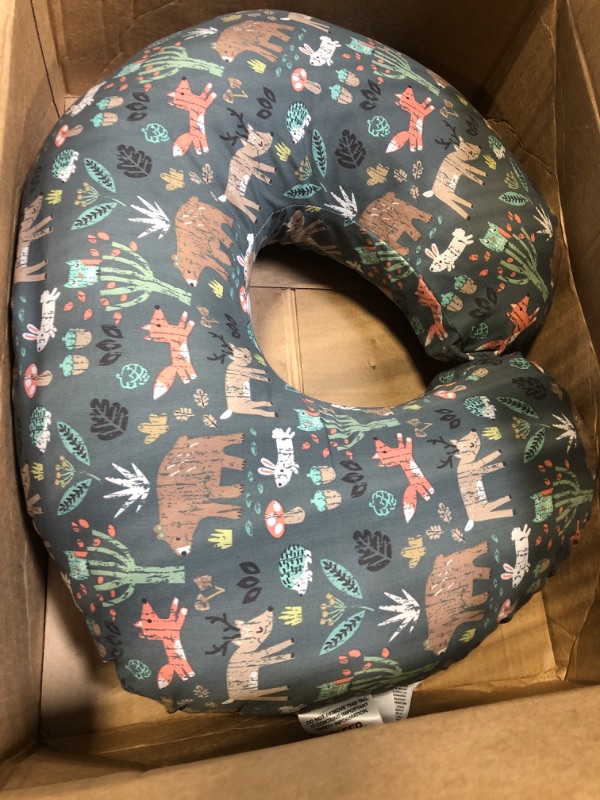 Photo 3 of Boppy Original Nursing Support, FKA Boppy Nursing Pillow, Green Forest Animals, Ergonomic Breastfeeding, Bottle Feeding, and Bonding, Hypoallergenic Fiber Fill, with Removable Cover, Machine Washable