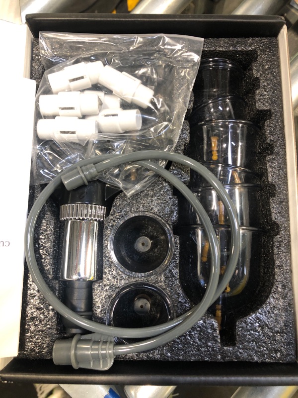 Photo 1 of AIKOTOO Cupping Therapy Set w/ 12 Massage Cups for Back Pain Relief Physical Therapy with Hand Pump 12 CUPS Black Hand Pump
