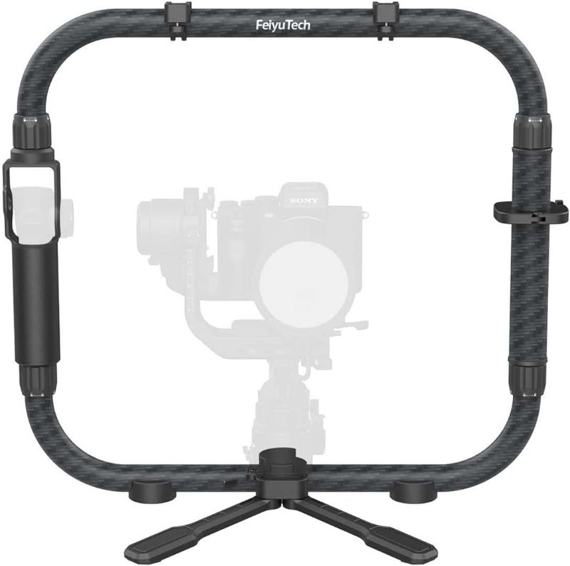 Photo 1 of FeiyuTech Dual Handle Ring for SCORP Pro DSLR Stabilizer Gimbal,Handheld Foldable Grip Set, Cage Kit Accessory Compatible with Feiyu SCORP PRO