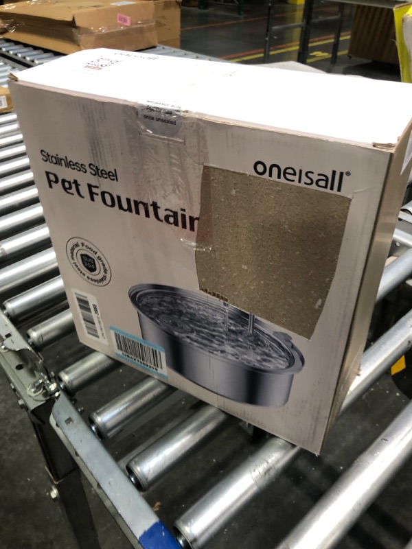 Photo 2 of oneisall Dog Water Fountain for Large Dogs,7L/230oz/1.8G Stainless Steel Dog Fountain Super Quiet with Triple Filtration&Smart Safe Pump/Easy to Assemble& Clean,Great for Large Dogs and Multi-Pet Home